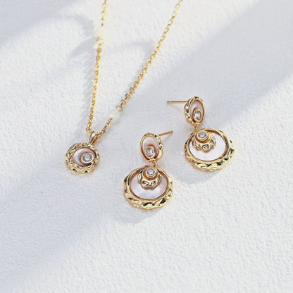 925 Silver Mother of Pearl Elegant Earrings